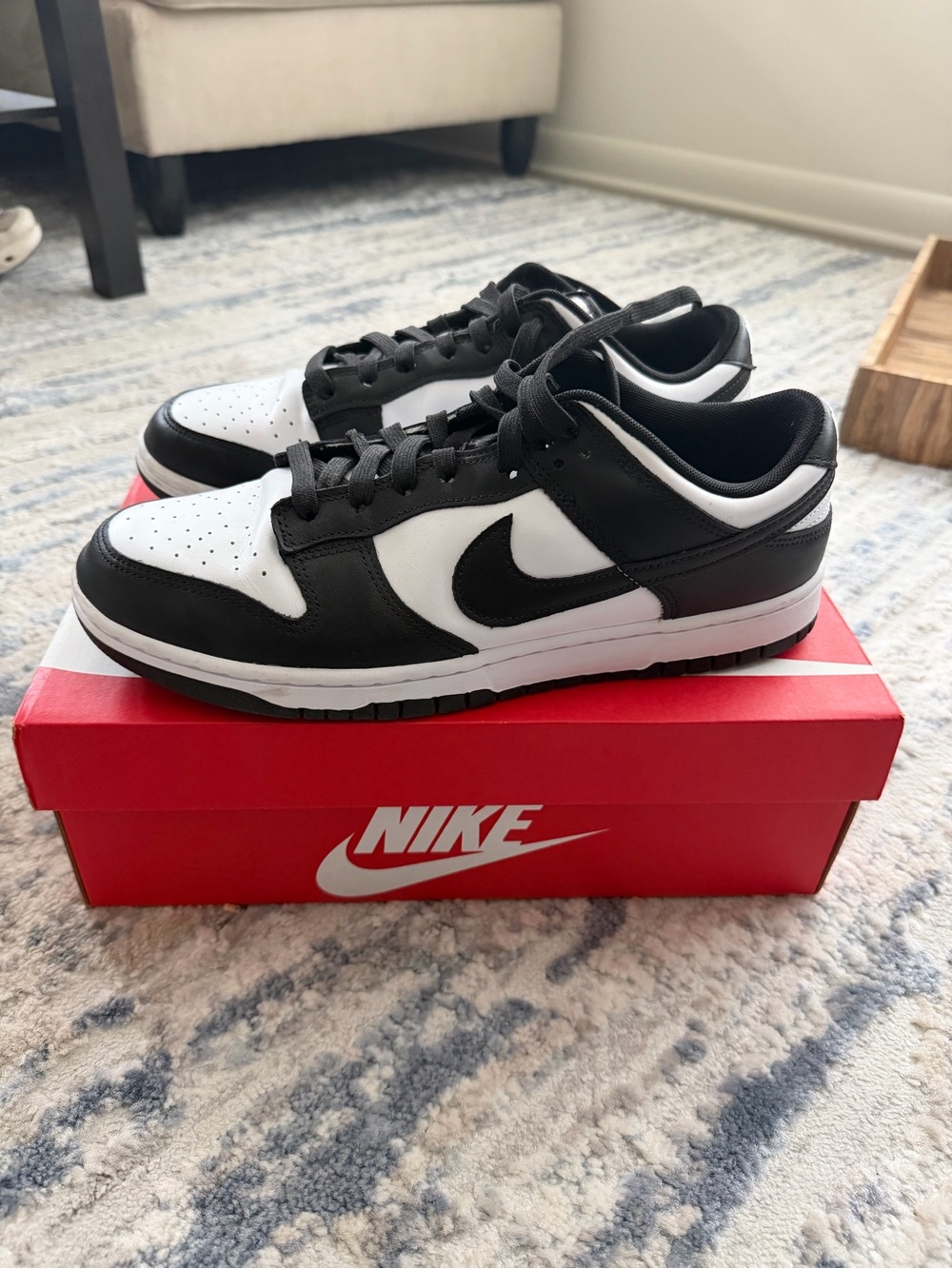 Nike Black and White Low-Top Dunks
